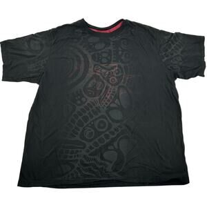 Vtg y2k Men's 3XL Harley Davidson Bohemian Skull Tribal AOP Double sided t shirt